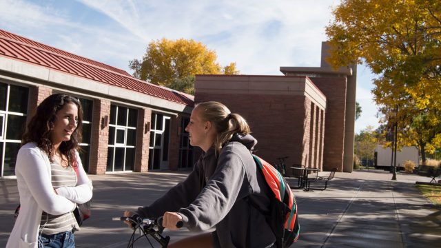 students on campus